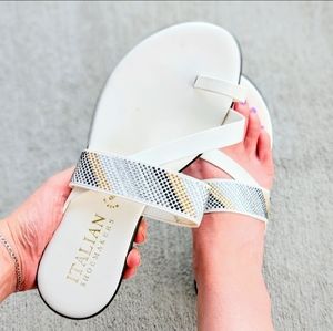 Italian Shoemakers White Sandals